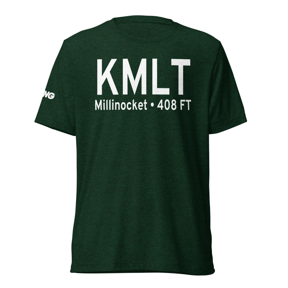 Millinocket Municipal Airport (KMLT) ICAO Tri-blend T-Shirt 