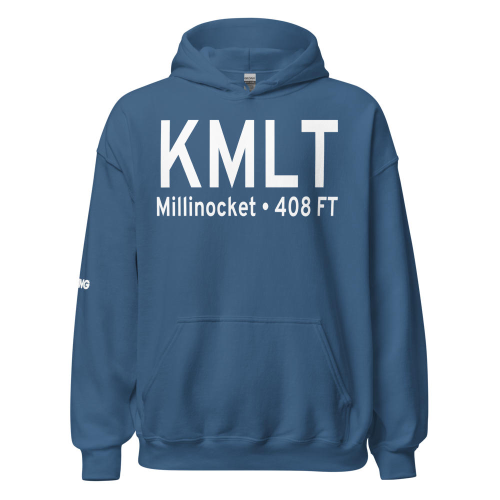 Millinocket Municipal Airport (KMLT) ICAO Hoodie Sweatshirt 