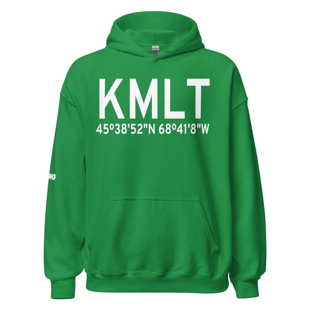 Millinocket Municipal Airport (KMLT) ICAO Hoodie Sweatshirt 