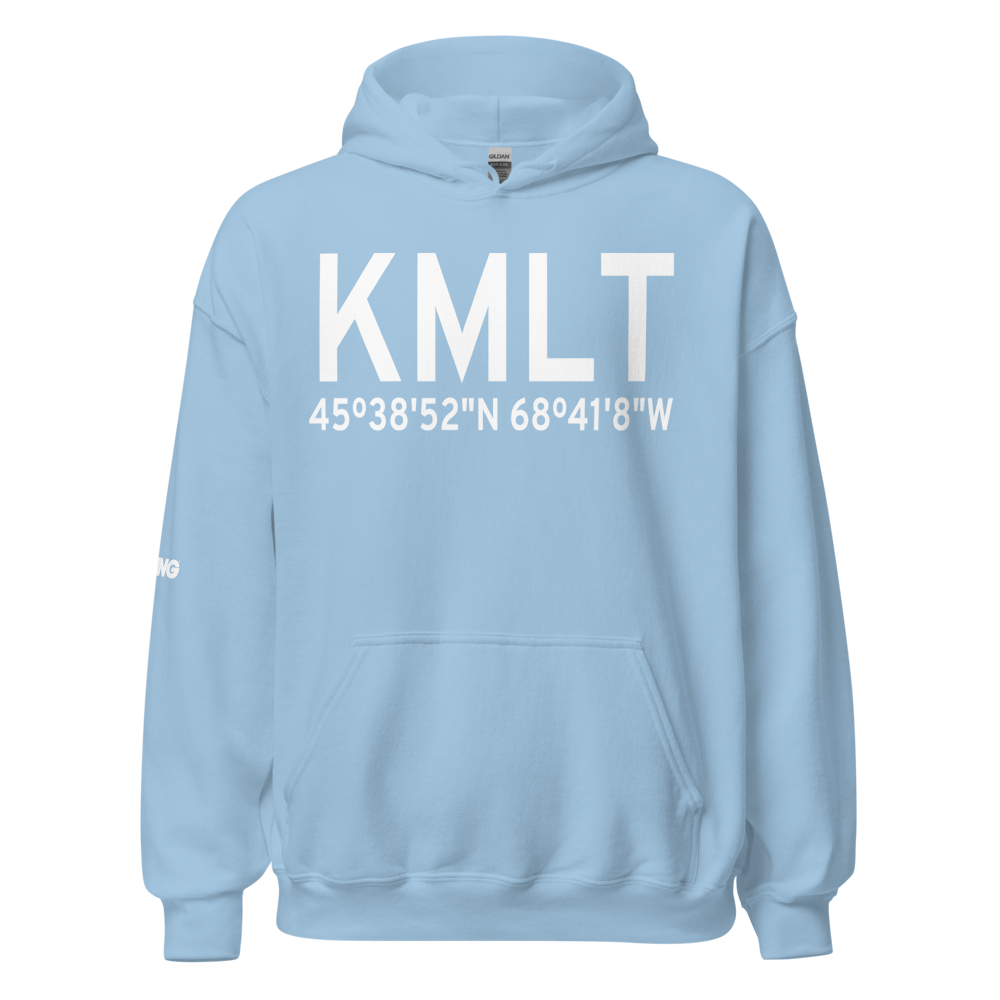 Millinocket Municipal Airport (KMLT) ICAO Hoodie Sweatshirt 