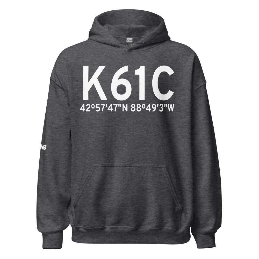Fort Atkinson Municipal Airport (K61C) ICAO Hoodie Sweatshirt 