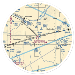 Bucklin Airport (8K0) VFR Sectional Sticker (30 mile)