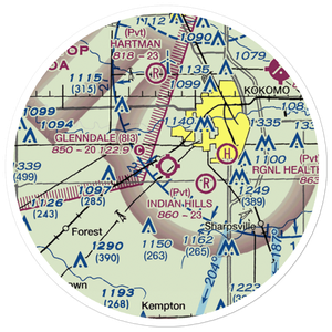 Glenndale Airport (8I3) VFR Sectional Sticker (20 mile)