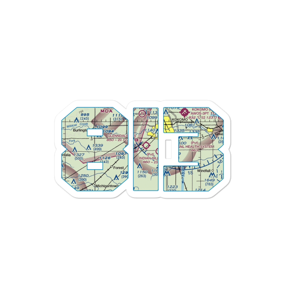 Glenndale Airport (8I3) VFR Sectional Sticker 