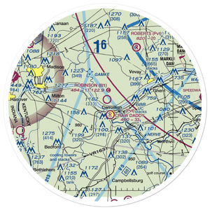 Robinson Airport (8I1) VFR Sectional Sticker (30 mile)
