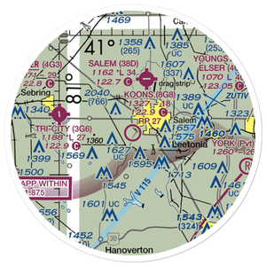 Koons Airport (8G8) VFR Sectional Sticker (20 mile)
