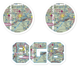 Koons Airport (8G8) VFR Sectional Sticker Pack