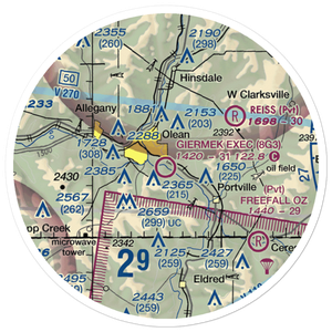Giermek Executive Airport (8G3) VFR Sectional Sticker (20 mile)
