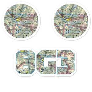 Giermek Executive Airport (8G3) VFR Sectional Sticker Pack