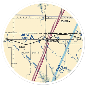Mc Intosh Municipal Airport (8D6) VFR Sectional Sticker (20 mile)