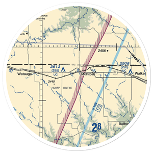 Mc Intosh Municipal Airport (8D6) VFR Sectional Sticker (30 mile)