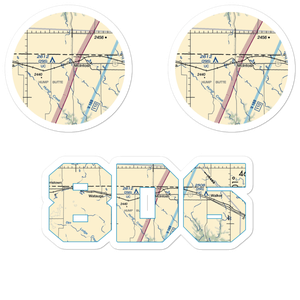 Mc Intosh Municipal Airport (8D6) VFR Sectional Sticker Pack