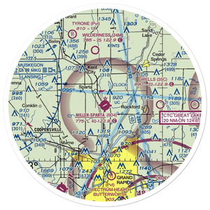 Paul C. Miller-Sparta Airport (8D4) VFR Sectional Sticker (30 mile)