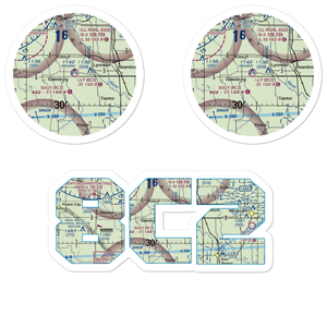 Sully Municipal Airport (8C2) VFR Sectional Sticker Pack