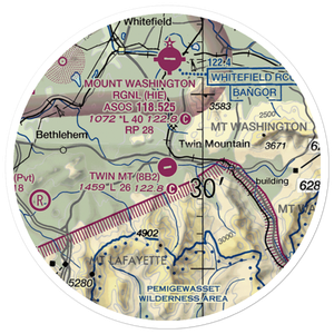 Twin Mountain Airport (8B2) VFR Sectional Sticker (20 mile)