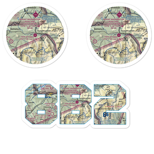 Twin Mountain Airport (8B2) VFR Sectional Sticker Pack