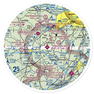 Twin Lakes Airport (8A7) VFR Sectional Sticker (30 mile)
