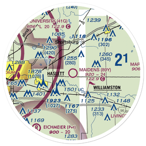 Maidens Airport (89Y) VFR Sectional Sticker (20 mile)