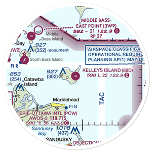 Kelleys Island Land Field (89D) VFR Sectional Sticker (20 mile)