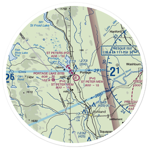 Portage Lake Municipal Seaplane Base (87B) VFR Sectional Sticker (30 mile)