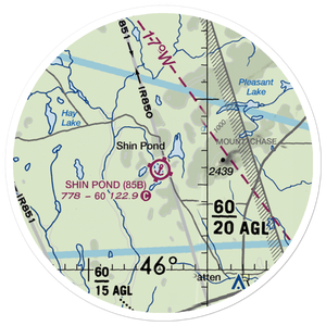 Shin Pond Seaplane Base (85B) VFR Sectional Sticker (20 mile)