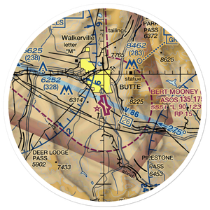 Butte Aero Heliport (84U) VFR Sectional Sticker (20 mile)