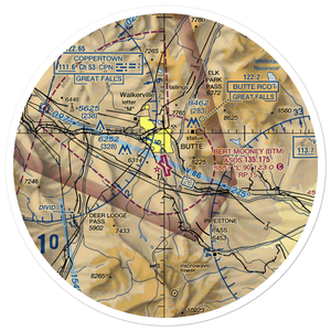 Butte Aero Heliport (84U) VFR Sectional Sticker (30 mile)