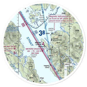 Meyers Chuck Seaplane Base (84K) VFR Sectional Sticker (30 mile)