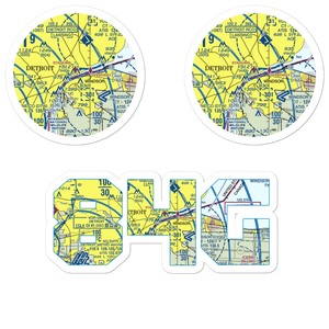 Cobo Hall Heliport (84G) VFR Sectional Sticker Pack