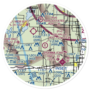 Valhalla Airport (84C) VFR Sectional Sticker (20 mile)