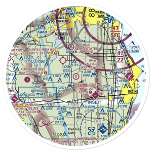 Valhalla Airport (84C) VFR Sectional Sticker (30 mile)