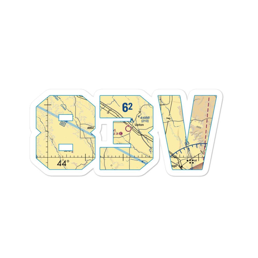 Upton Municipal Airport (83V) VFR Sectional Sticker 