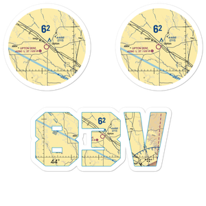 Upton Municipal Airport (83V) VFR Sectional Sticker Pack