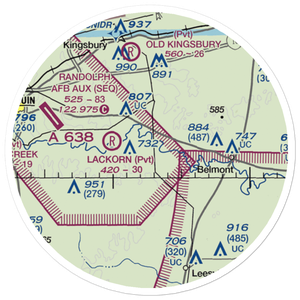 Glen Beicker Ranch Airport (83R) VFR Sectional Sticker (20 mile)