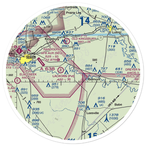 Glen Beicker Ranch Airport (83R) VFR Sectional Sticker (30 mile)