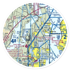 Port of Poulsbo Marina Moorage Seaplane Base (83Q) VFR Sectional Sticker (30 mile)