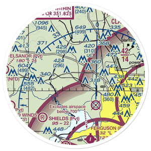 Coastal Airport (83J) VFR Sectional Sticker (20 mile)