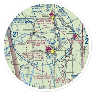 Presque Isle Seaplane Base (83B) VFR Sectional Sticker (30 mile)