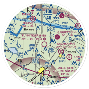 Flyin Tiger Airport (81D) VFR Sectional Sticker (20 mile)