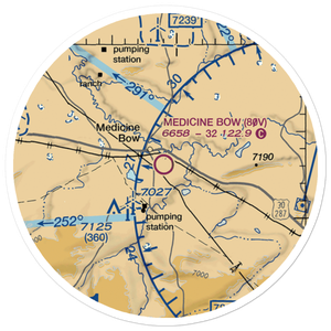 Medicine Bow Airport (80V) VFR Sectional Sticker (20 mile)