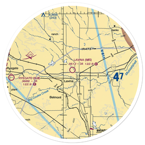 Lavina Airport (80S) VFR Sectional Sticker (30 mile)