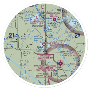 Backus Municipal Airport (7Y3) VFR Sectional Sticker (30 mile)