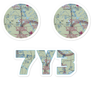 Backus Municipal Airport (7Y3) VFR Sectional Sticker Pack