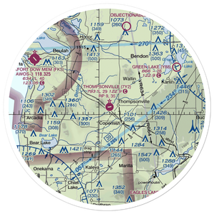 Thompsonville Airport (7Y2) VFR Sectional Sticker (30 mile)