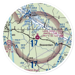 Lake Anna Airport (7W4) VFR Sectional Sticker (20 mile)