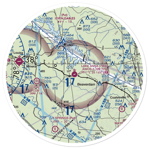 Lake Anna Airport (7W4) VFR Sectional Sticker (30 mile)