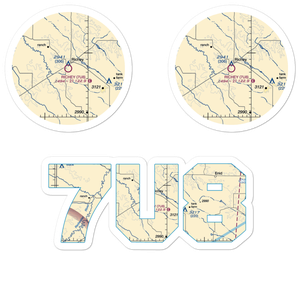 Richey Airport (7U8) VFR Sectional Sticker Pack