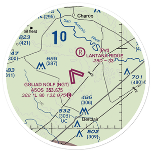 Goliad County Industrial Airpark (7T3) VFR Sectional Sticker (20 mile)