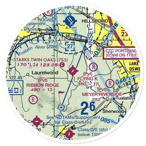 Stark's Twin Oaks Airpark (7S3) VFR Sectional Sticker (20 mile)