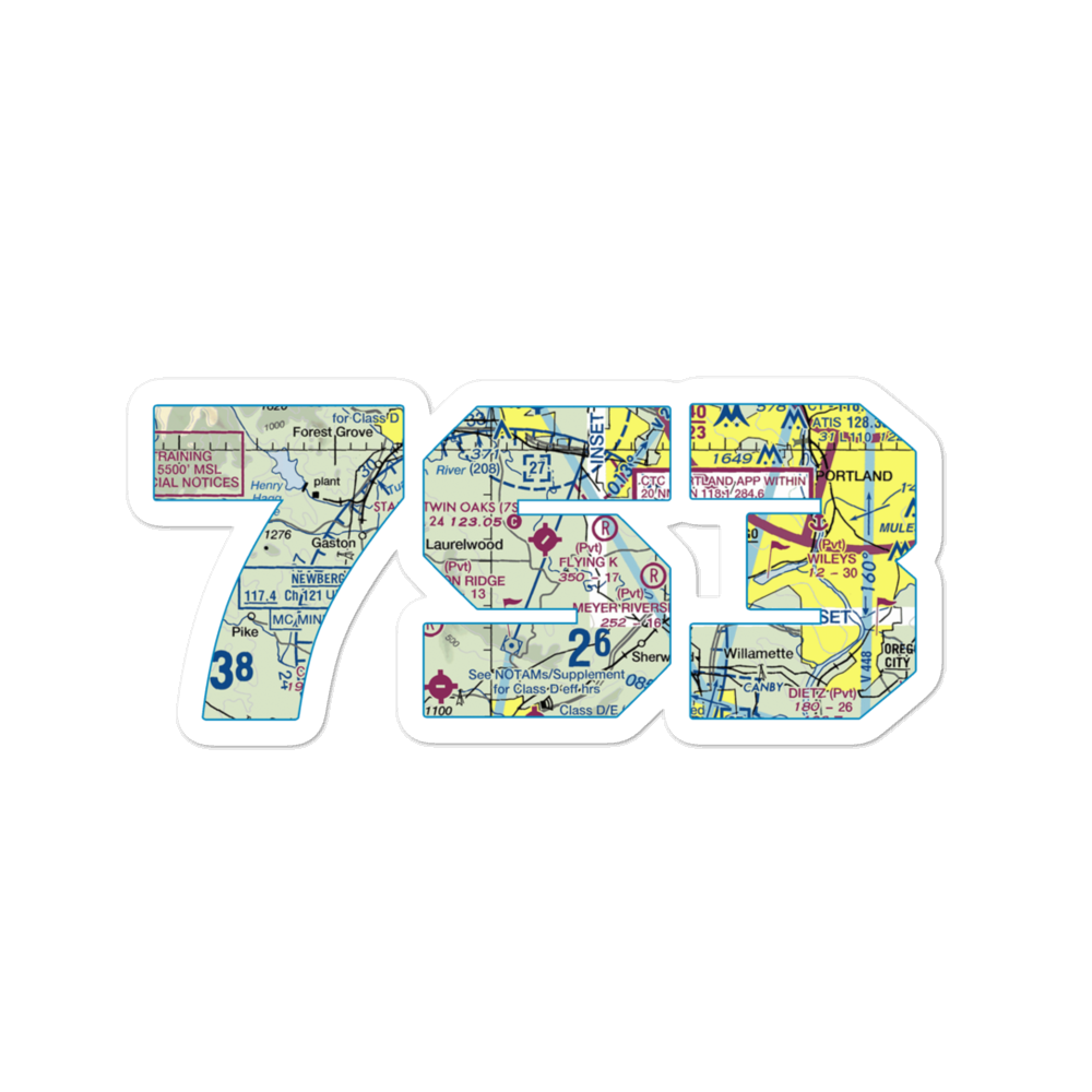 Stark's Twin Oaks Airpark (7S3) VFR Sectional Sticker 